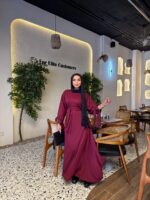 فستان شتوي ماتريال ريب ليكرا